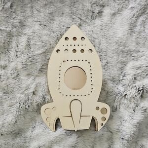 Wooden Rocket Decor